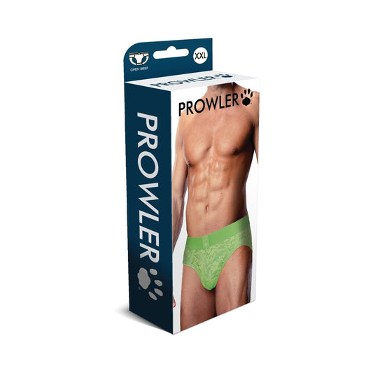 Prowler Lace Open Back Brief Neon Green 2XL-0